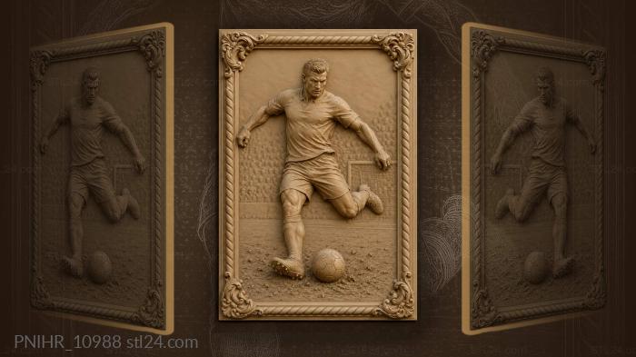 Fernando Torres strikes toward the goal 3d STL model