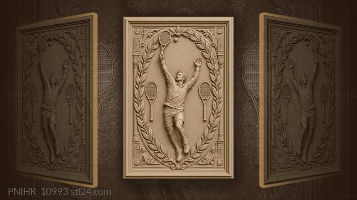 Tennis player with laurel wreath 3d STL model