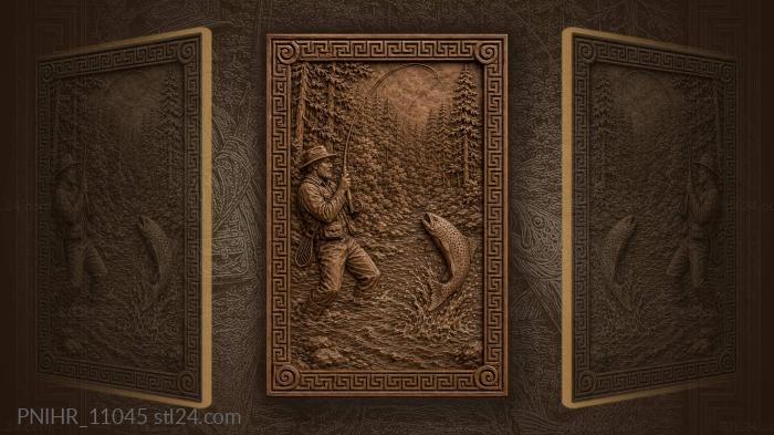Trout rises before the lifted rod 3d STL model