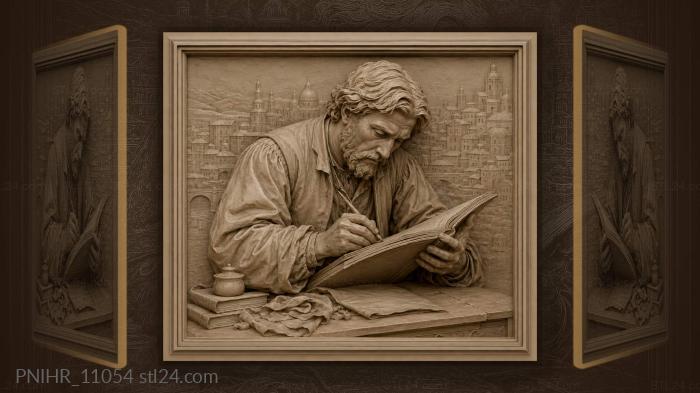 Scholar at work city backdrop 3d STL model