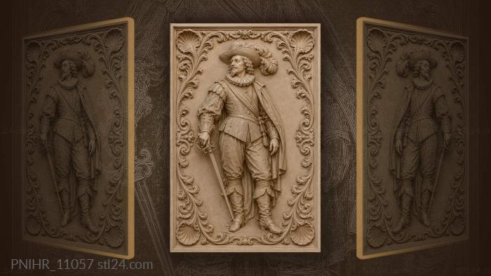 Aramis with feathers on his hat 3d STL model