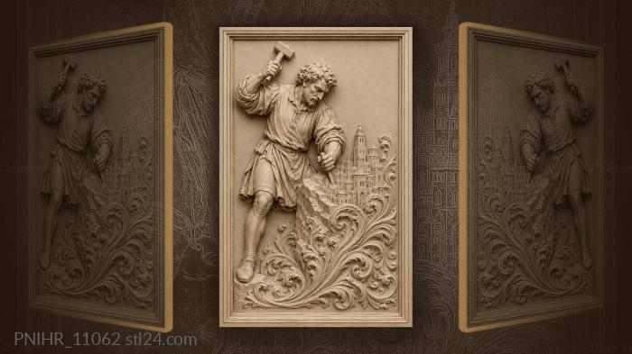 Renaissance sculptor awakening the city 3d STL model