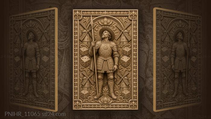 Spearman among windmills and dice 3d STL model