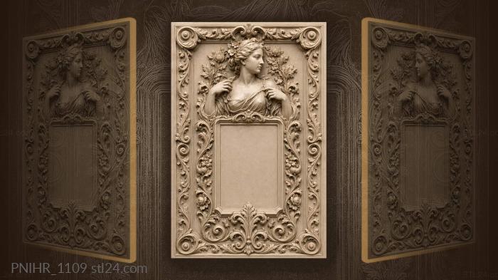 Classical bust above empty space 3d STL model