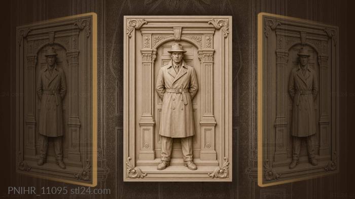 Al Capone stands in a mansion doorway 3d STL model