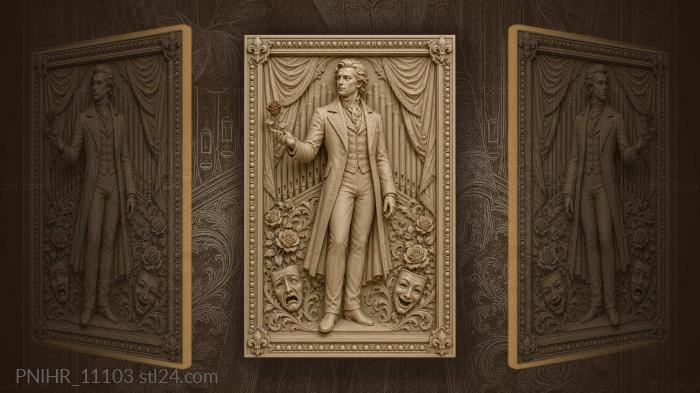 Gentleman with a single red rose · Ludwig van Beethoven 3d STL model