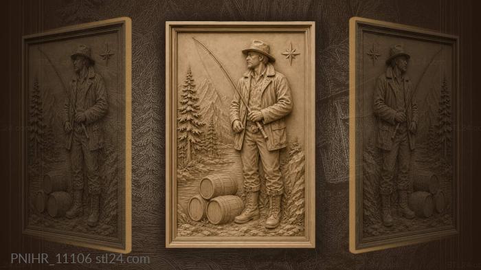 Barrels underfoot and a star above 3d STL model