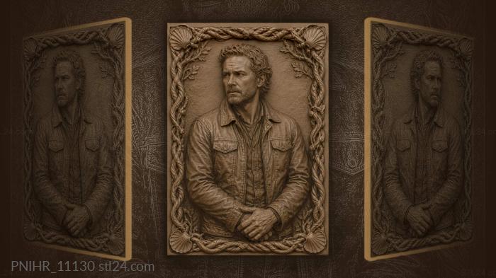 James Dean with clasped hands in a jacket 3d STL model