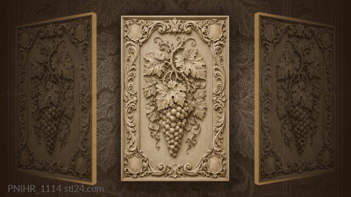 Single bunch amid leafy scrolls 3d STL model