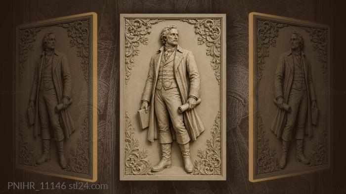 Long coat holding two gifts 3d STL model