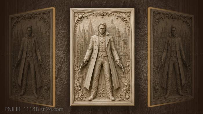 City duel with two pistols 3d STL model
