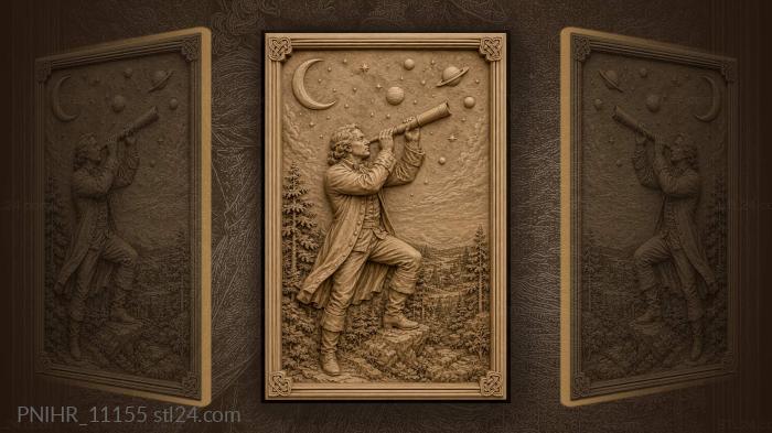 Stargazer under celestial wonders · Galileo Galilei 3d STL model
