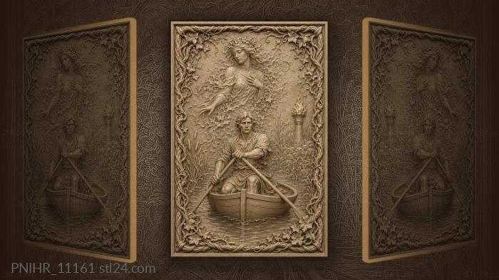 Ghostly woman and lone rower 3d STL model