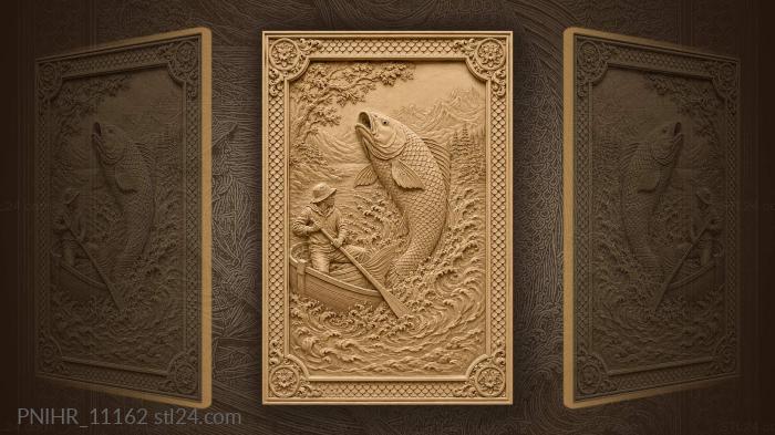 Rower heads towards the big fish 3d STL model
