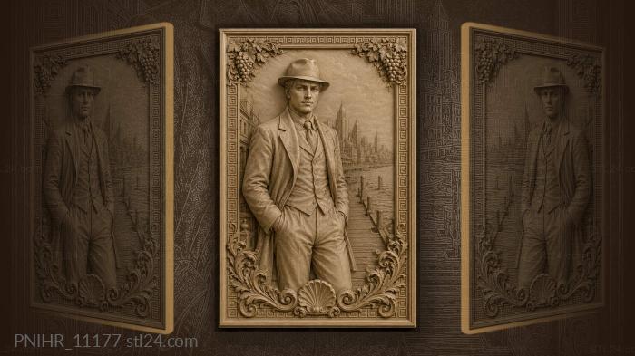 Cary Grant strolling by the harbor pier 3d STL model