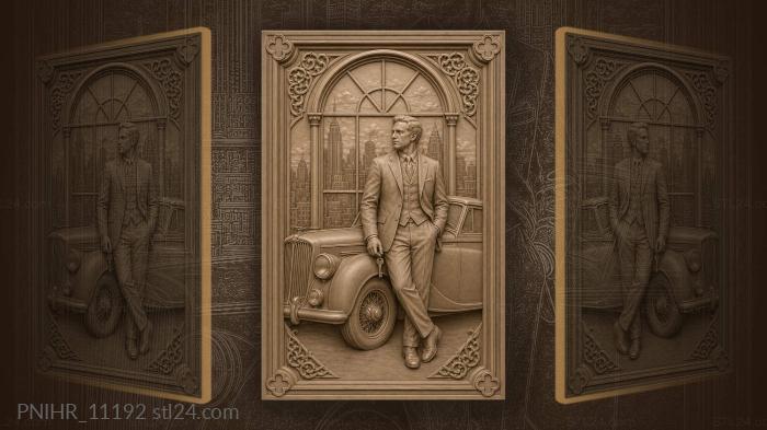 Howard Hughes with keys by his car 3d STL model