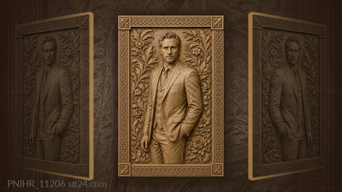Oscar Wilde among flowering branches 3d STL model
