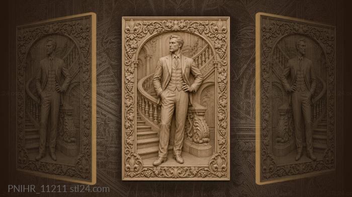 Michael Corleone by the grand staircase 3d STL model