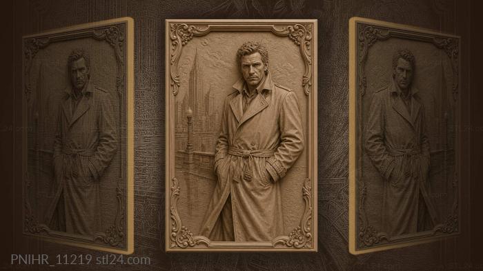 Philip Marlowe against the hazy skyline 3d STL model