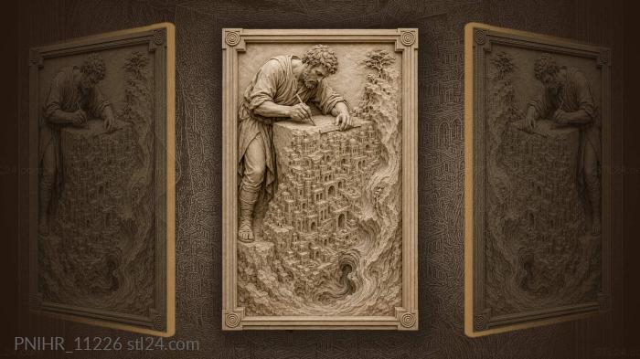 Stone carver’s vision of ancient city 3d STL model