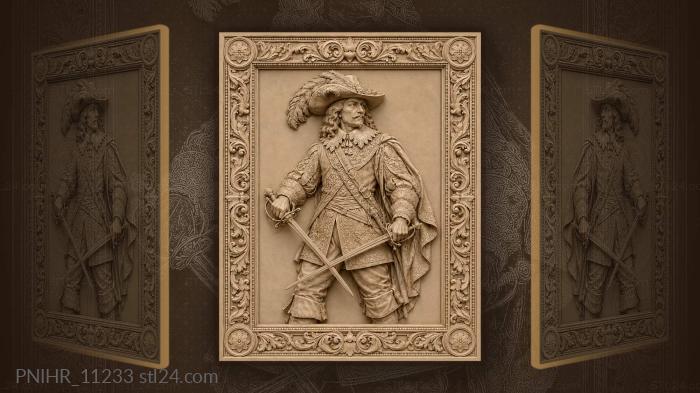 DArtagnan with crossed swords 3d STL model