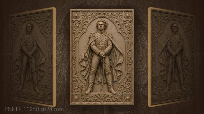 Young Napoleon Bonaparte with his sword 3d STL model