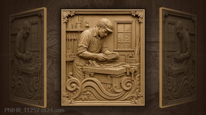 Craftsman at work quiet moment 3d STL model