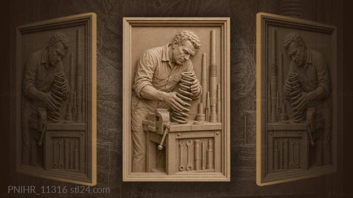 Big spring gripped in both hands 3d STL model