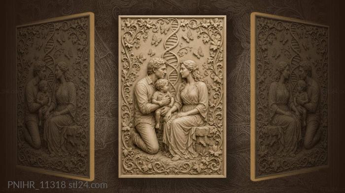 Family love dna butterflies ivy 3d STL model