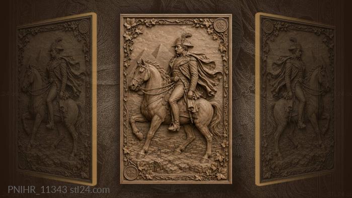 Commander in plumed hat near pyramids · Napoleon Bonaparte 3d STL model