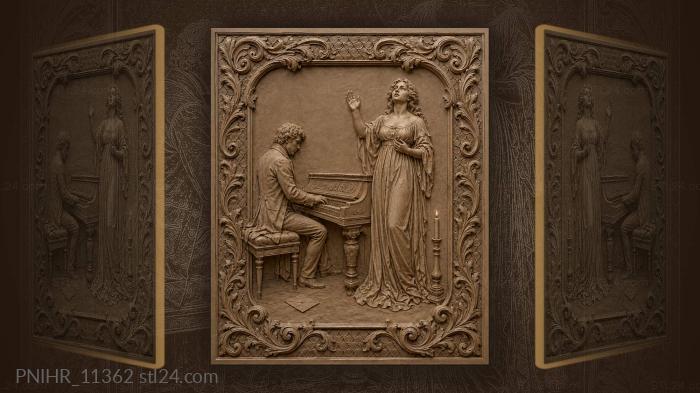 Piano serenade romantic encounter · Ludwig van Beethoven 3d STL model