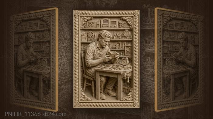 Old radio repairman’s quiet workshop 3d STL model