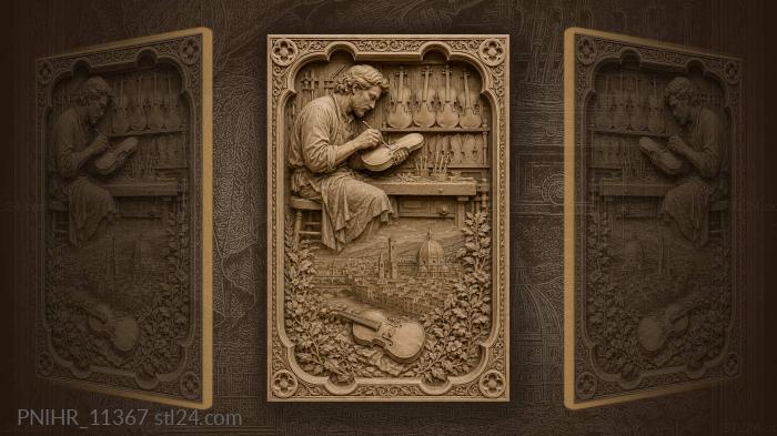 Violin maker’s workshop city view 3d STL model