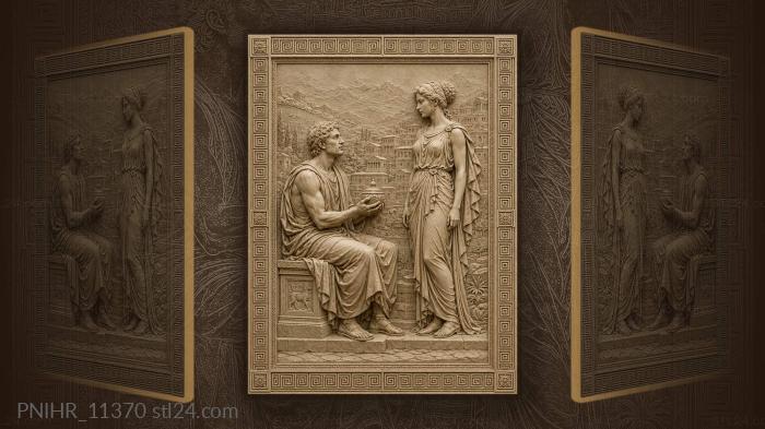 Man and ethereal city view 3d STL model