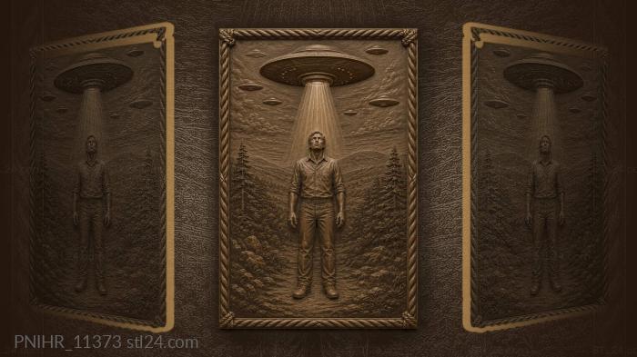 Man in light from above 3d STL model