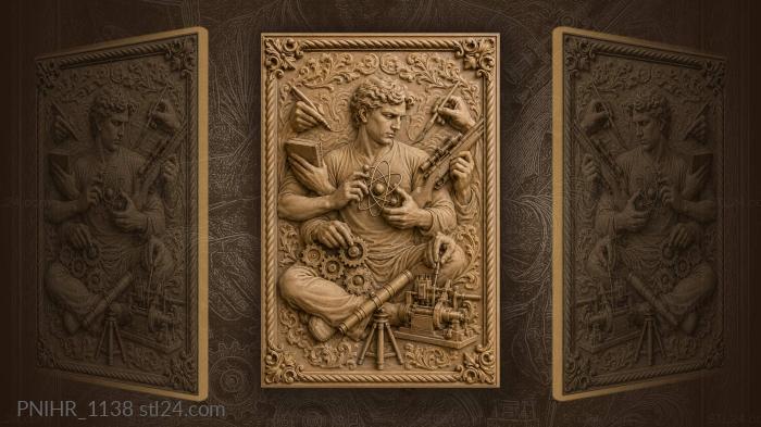 Hands holding tools of creation 3d STL model