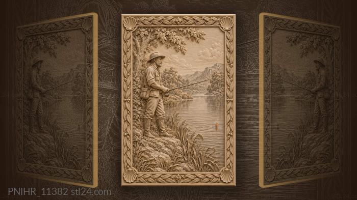 Orange float bobbing on the river 3d STL model