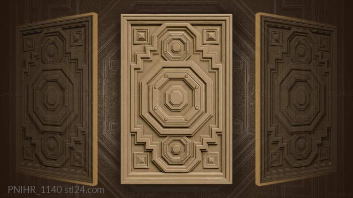 Geometric octagons layered design 3d STL model