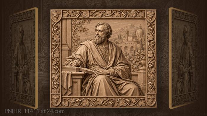 Chronicler with quill by the tower 3d STL model