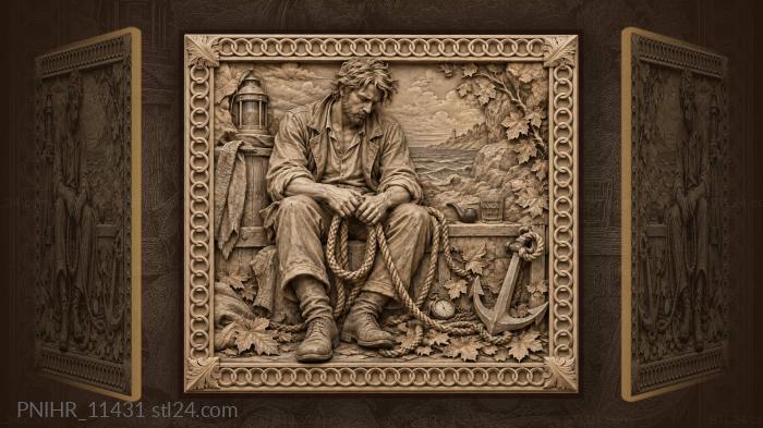 Lost soul with pipe and rope 3d STL model