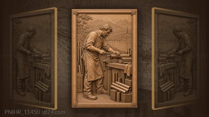 Filing metal pipes at the bench 3d STL model