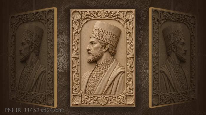 Naser al-Din Shah Qajar in a tall headdress 3d STL model