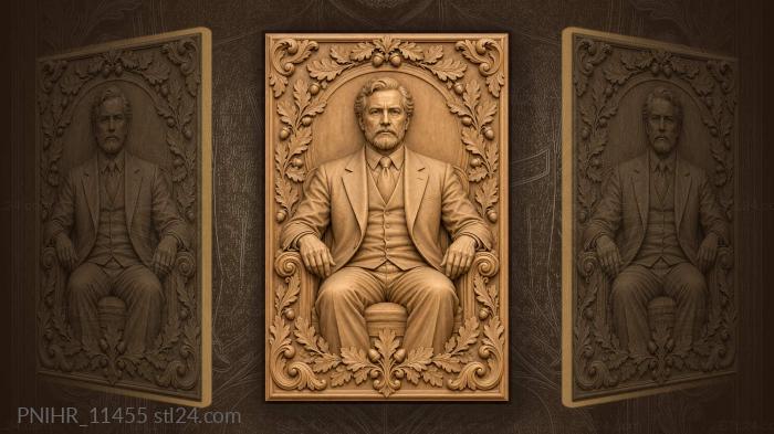 Don Draper in a formal suit and tie 3d STL model