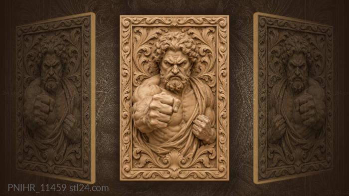 Hercules with a raised fist 3d STL model