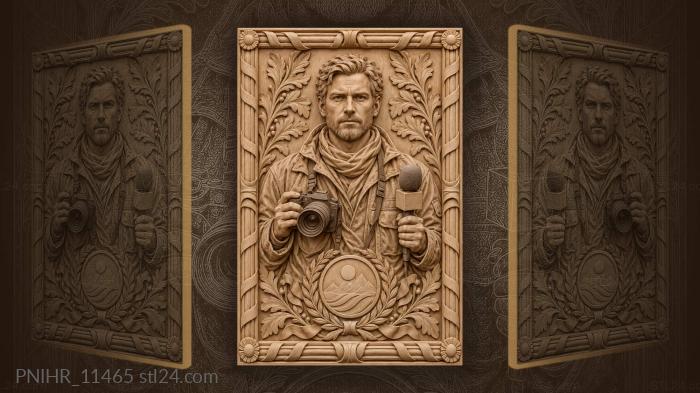 Jack London with a camera and microphone 3d STL model