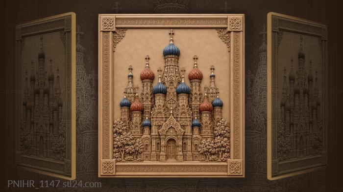 Colorful onion domes fairytale city 3d STL model