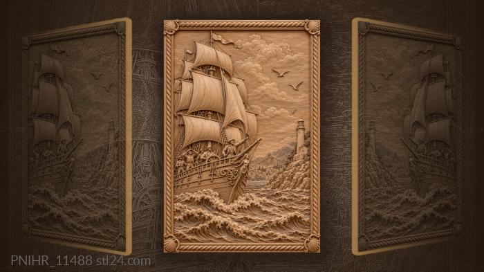 Sailors waving from the deck 3d STL model