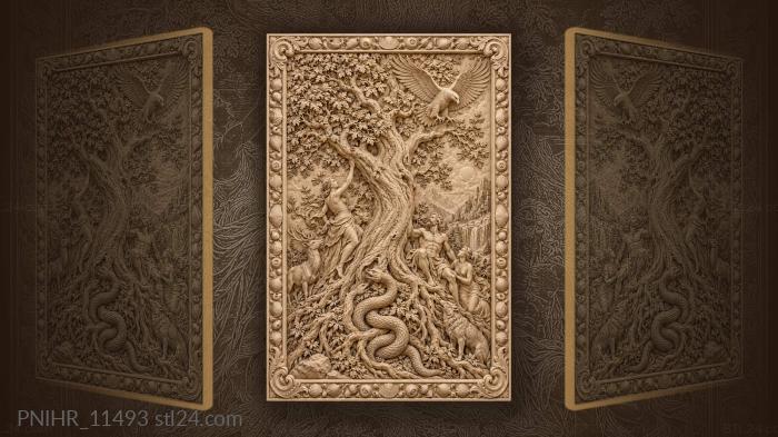 Majestic tree eagle and life cycle 3d STL model