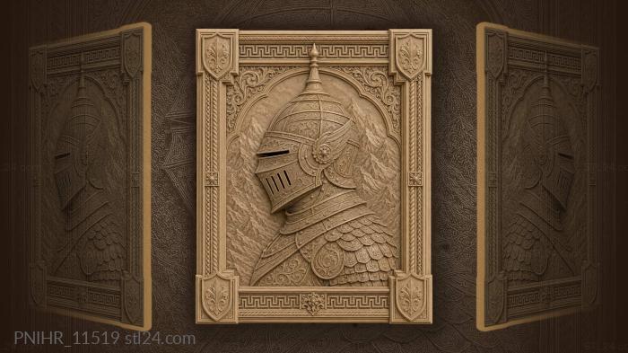 Knight helmet mountain backdrop armor 3d STL model