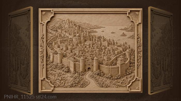 City gates open to the sea 3d STL model